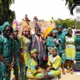 the National Theatre GMCEO joins in a photo during festival carnival